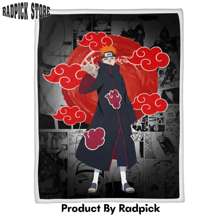 Pain blanket custom akatsuki red sun mix manga  rp0154577